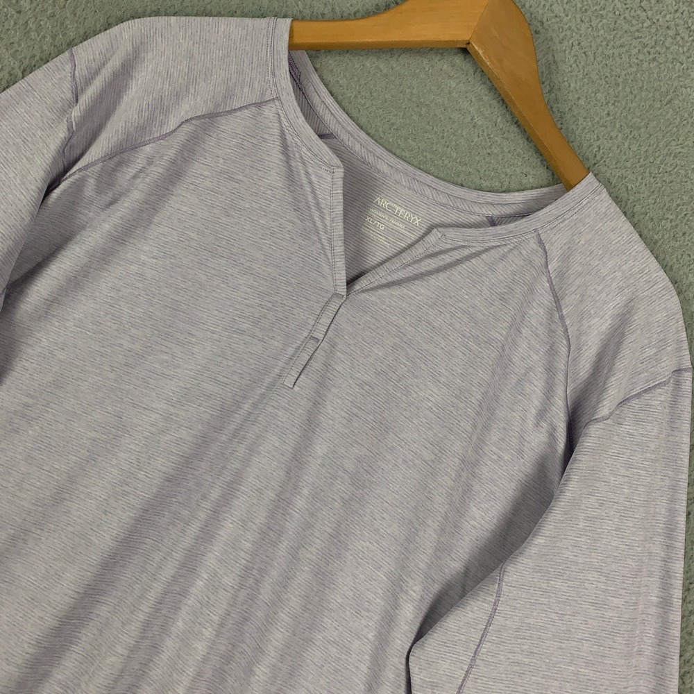 Arc'teryx Kadem Henley Women's XL Purple Hiking Performance Long Sleeve Top